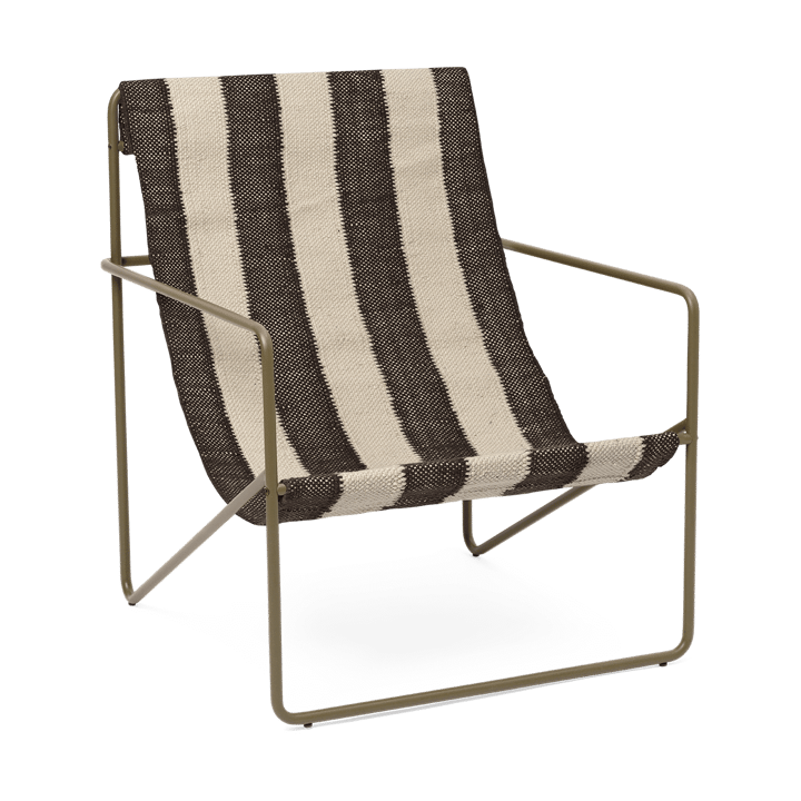 Chaise lounge Desert - Olive, off-white, chocolate - Ferm LIVING