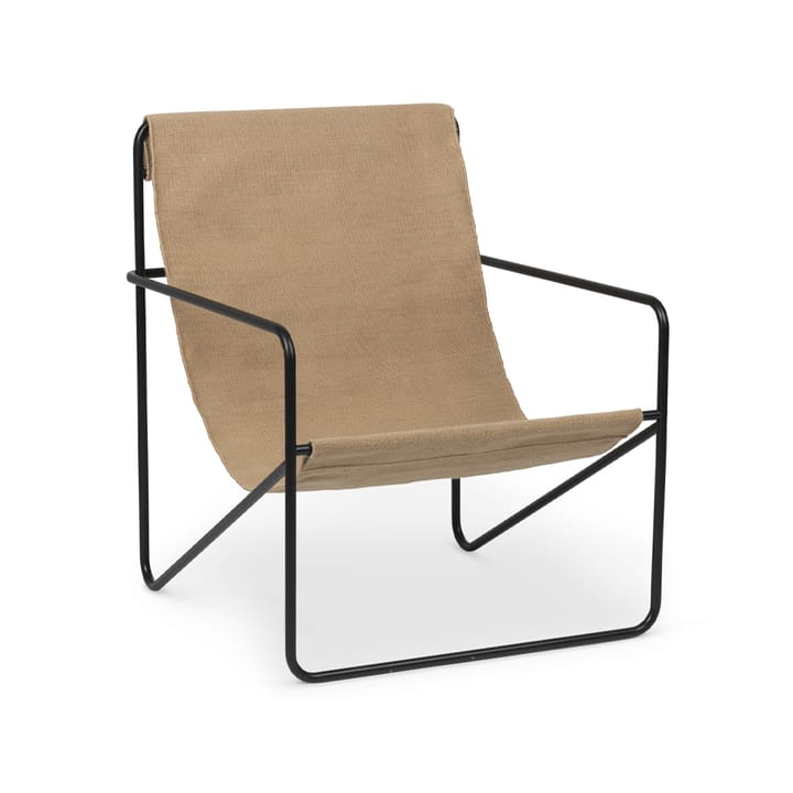 Chaise lounge Desert - sand, structure noire - Ferm LIVING