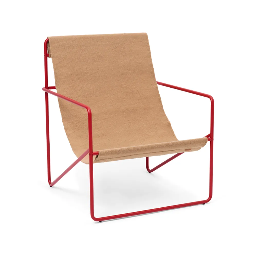 Chaise lounge Desert, sand, structure poppy red Ferm Living