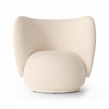 Chaise lounge Rico bouclé - Wool bouclé offwhite - Ferm Living