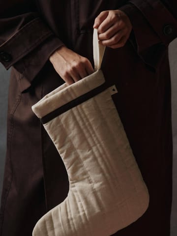 Chaussette de Noël matelassée Vari - Cotton-natural - Ferm Living