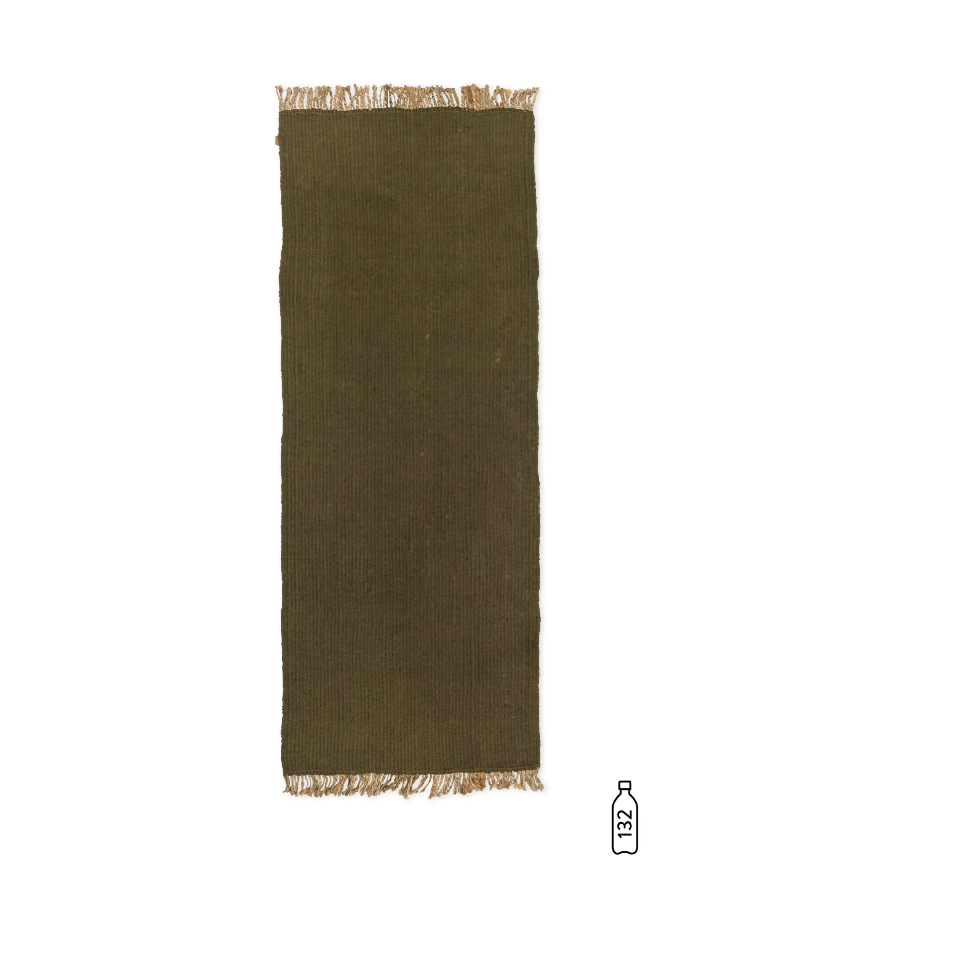 Chemin de couloir Block, Olive-Naturel, 80x200 cm Ferm Living
