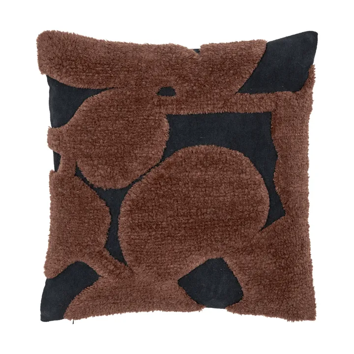 Cilla coussin tufté - Black-chocolat noir 50x50 cm - Ferm Living