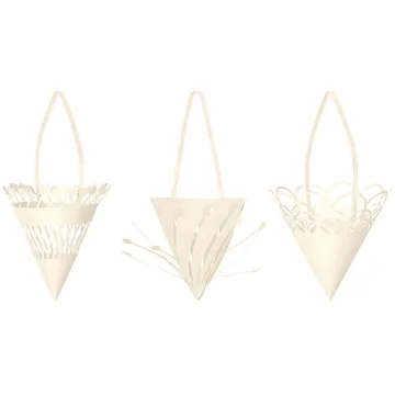 Cône de Noël à suspendre Ø10cm Lot de 3 - Off-white - Ferm Living
