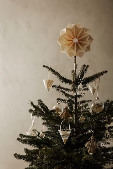 Cône de Noël à suspendre Ø10cm Lot de 3 - Off-white - ferm LIVING