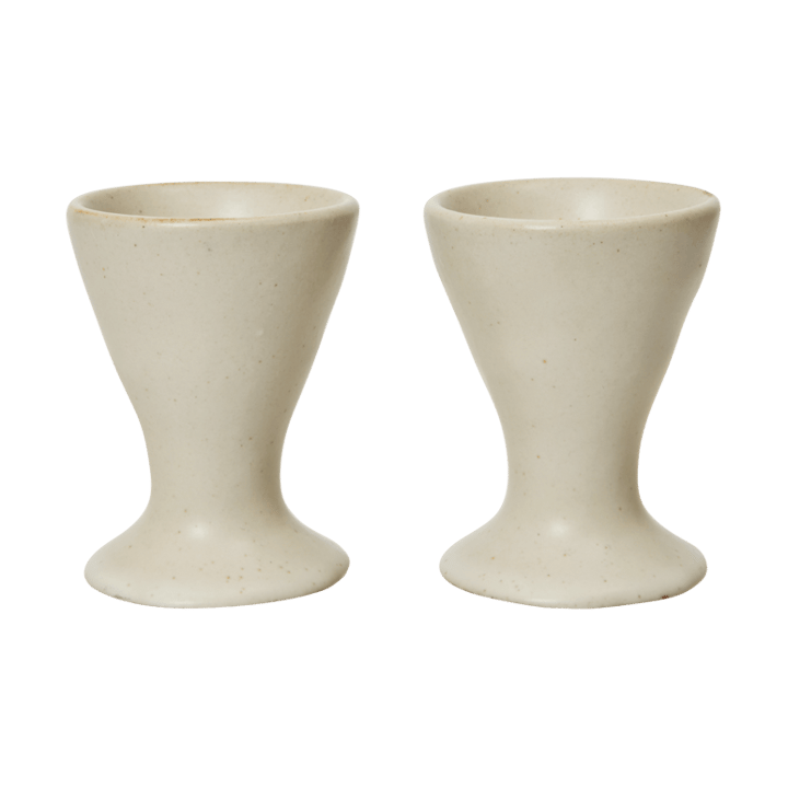 Coquetier Flow Lot de 2 - Off-white speckle - Ferm Living