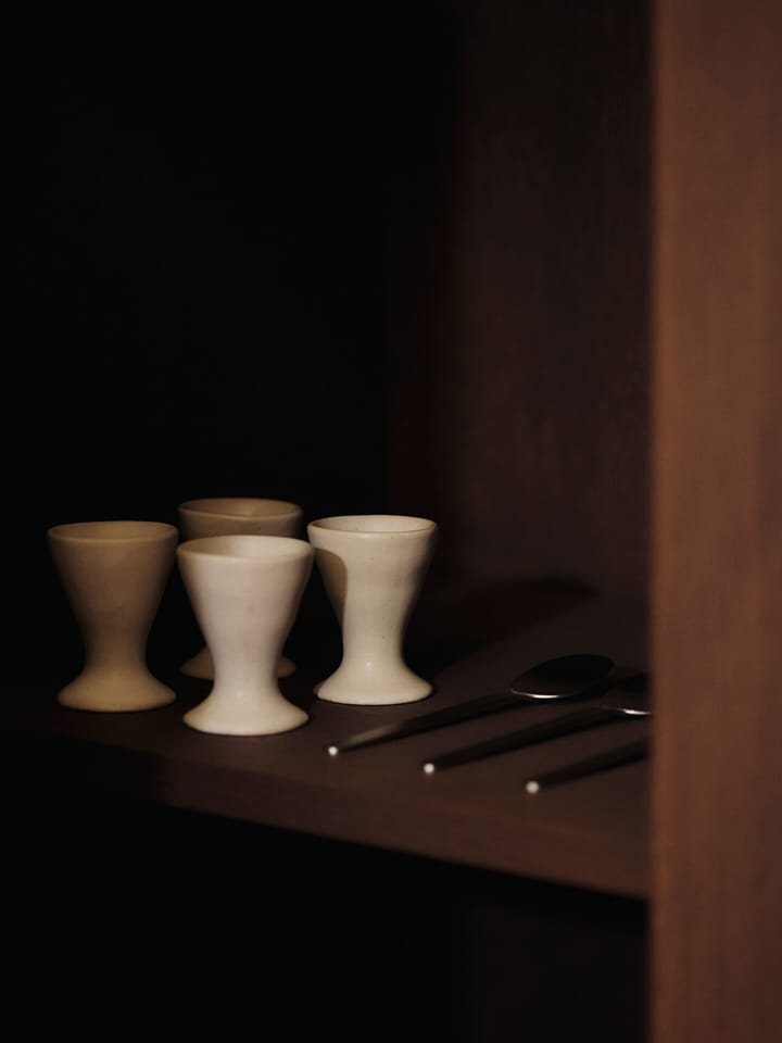 Coquetier Flow Lot de 2, Off-white speckle Ferm Living