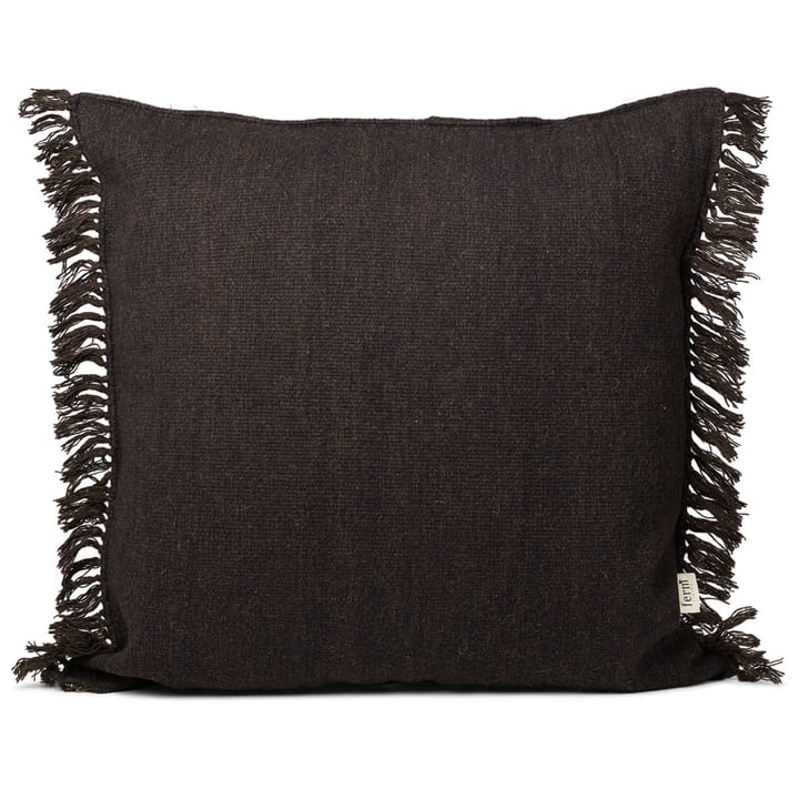 Coussin avec franges Kelim L 80x80 cm, Dark melange Ferm Living