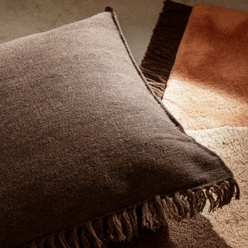 Coussin avec franges Kelim L 80x80 cm - Dark melange - Ferm Living