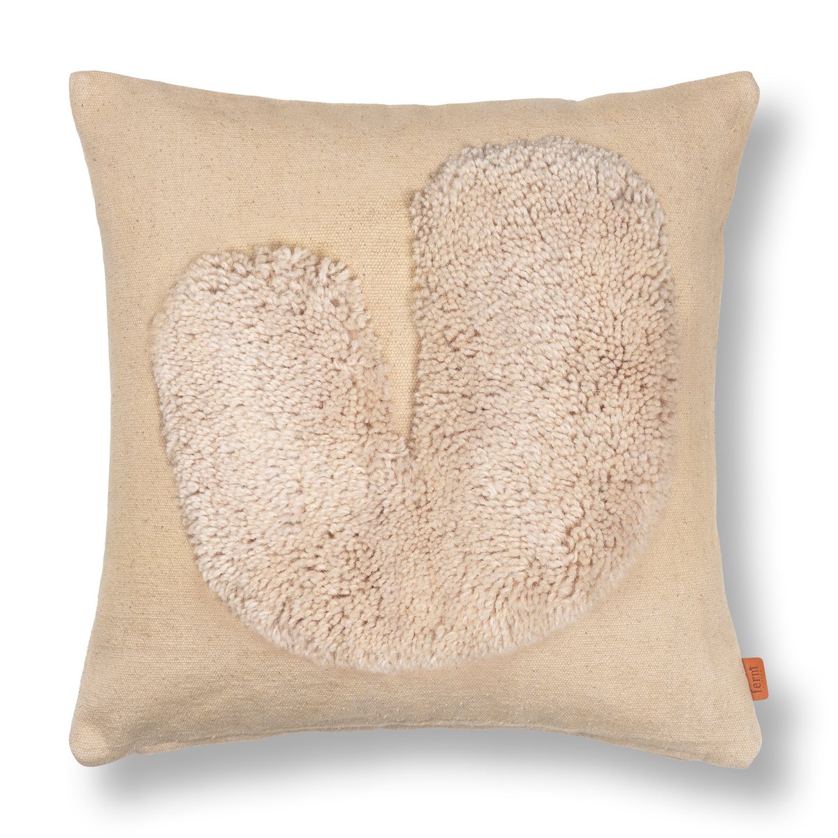 ferm LIVING Coussin Lay 50x50 cm Sable / Blanc-cassé