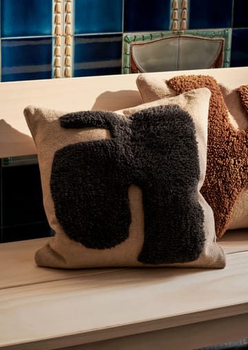 Coussin Lay 50x50 cm - Sable / Brun foncé - ferm LIVING