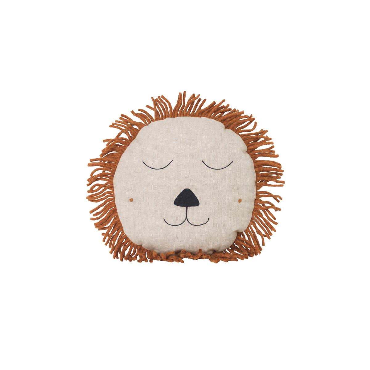 ferm LIVING Coussin lion Safari Natural | Design Scandinave | Coussins | Marron