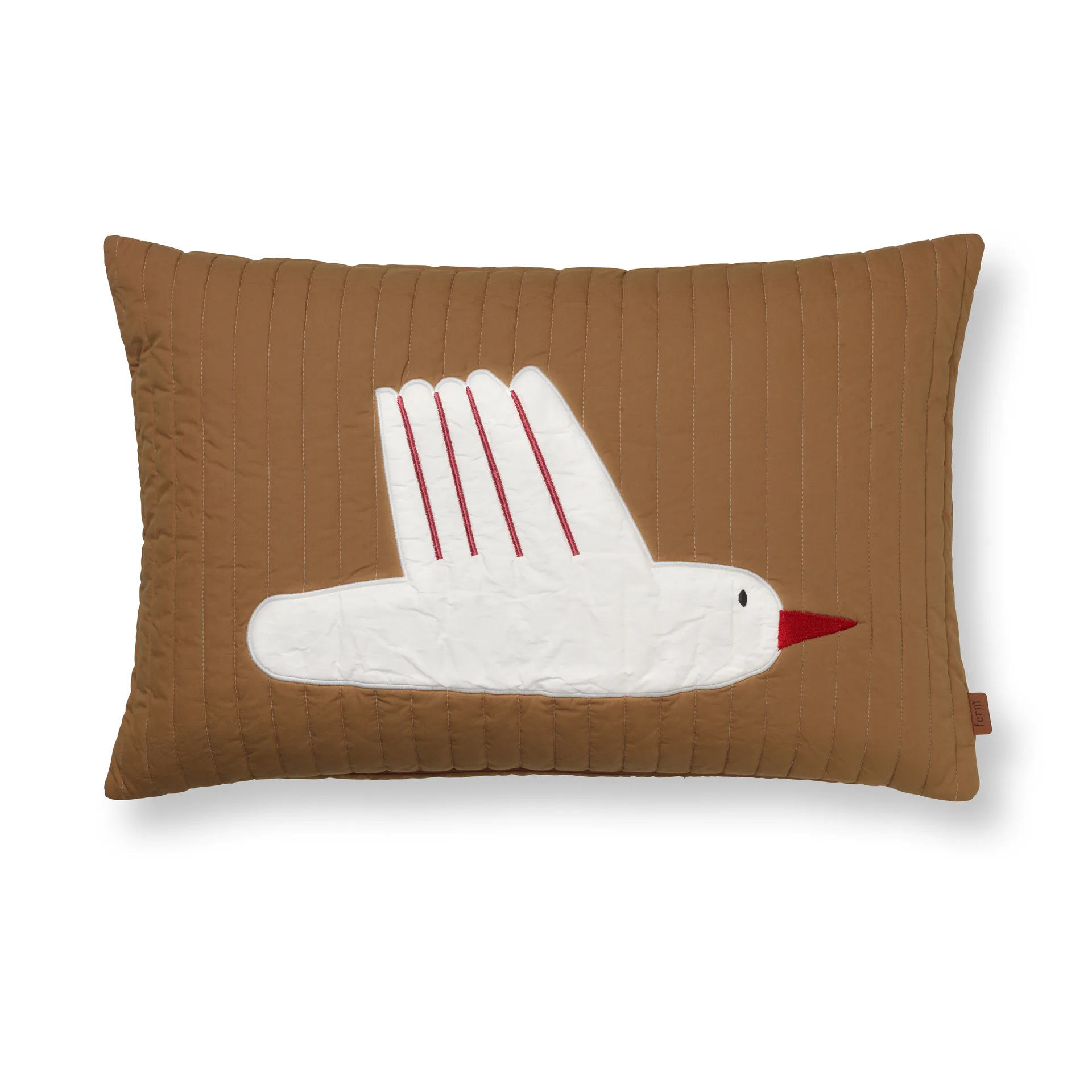 Coussin matelassé Bird, Sugar kelp (brun) Ferm Living