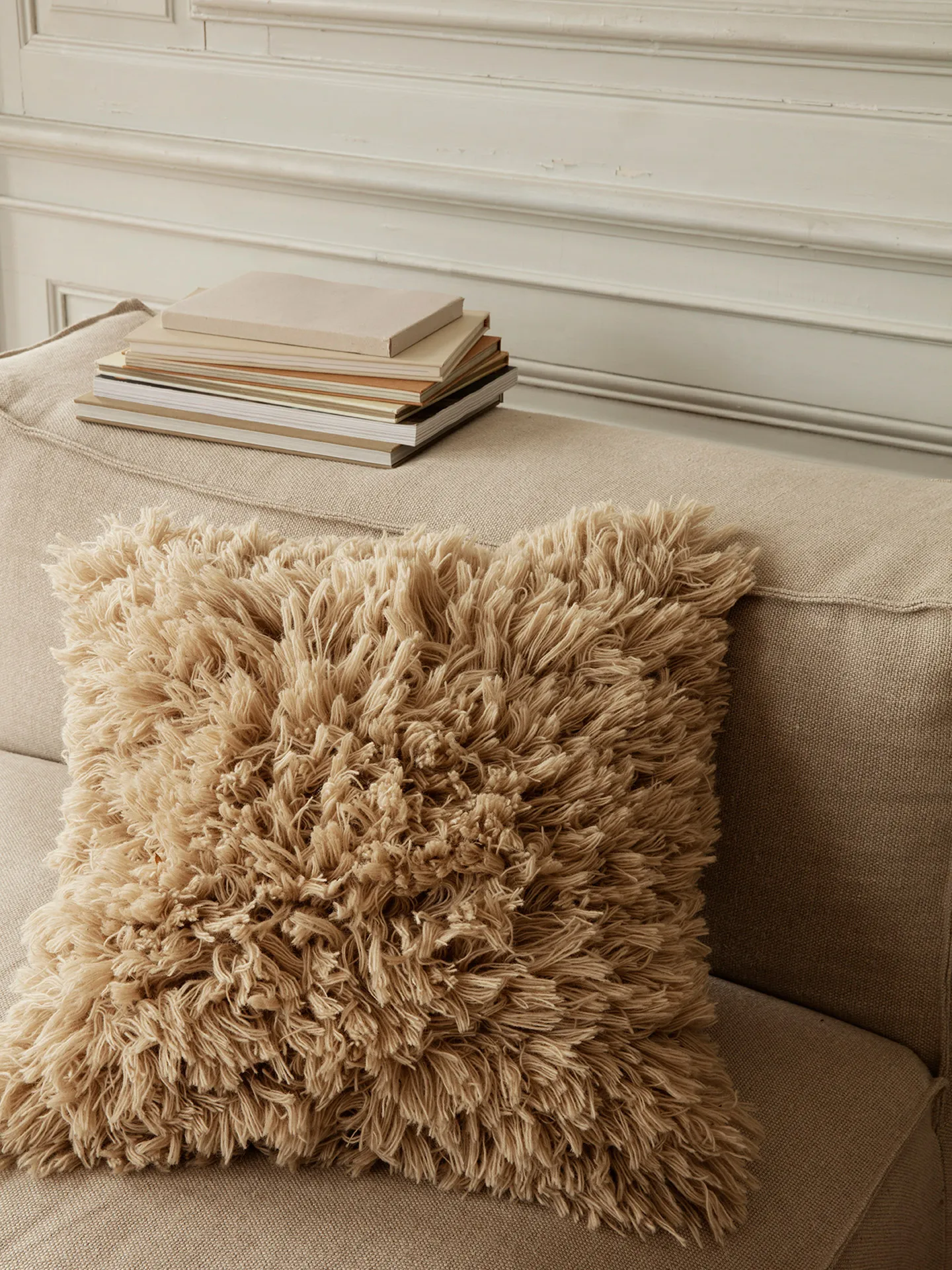 Coussin Meadow High Pile 50x50 cm, Light Sable Ferm Living