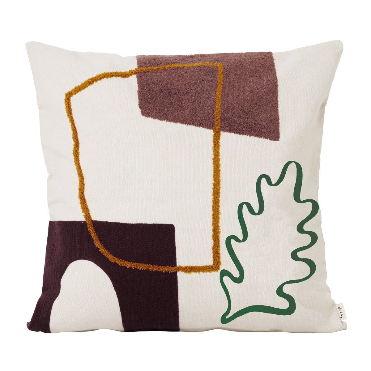 ferm LIVING Coussin Mirage 50x50 cm Leaf | Design Scandinave | Coussins | Multi