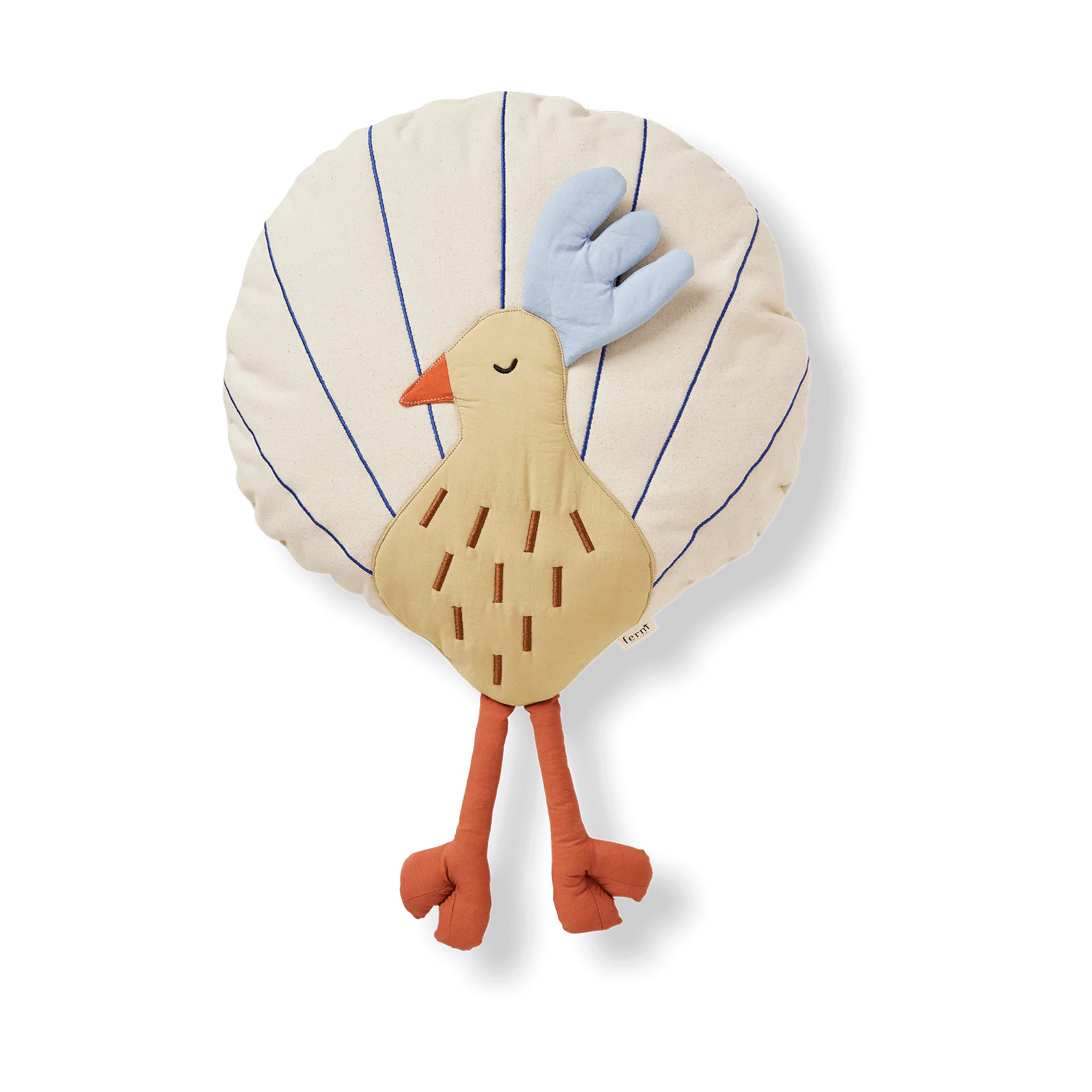 Coussin Peacock, Silver Fern-undyed Ferm Living