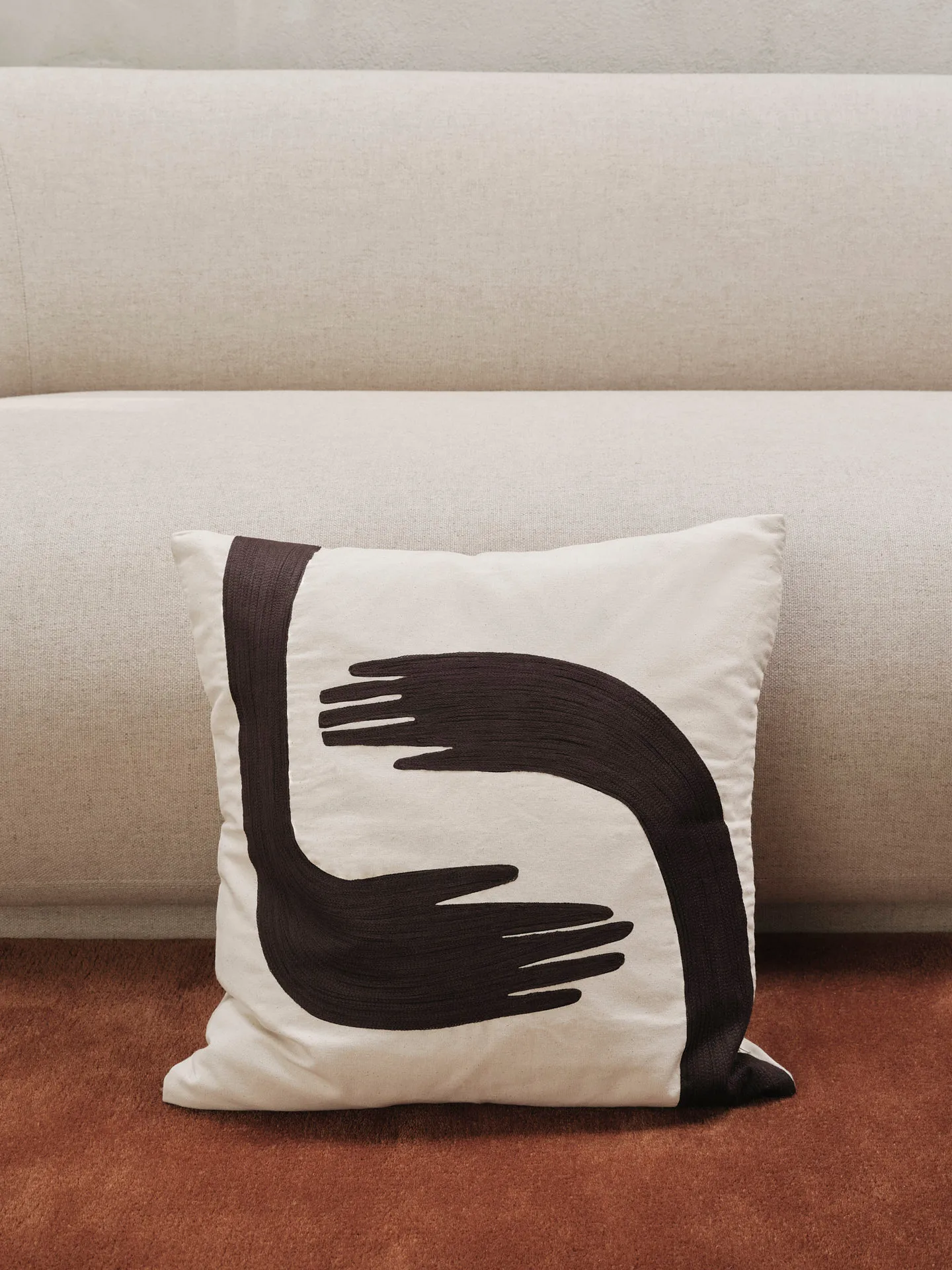 Coussin Pose 50x50 cm, Coffee-undyed Ferm Living