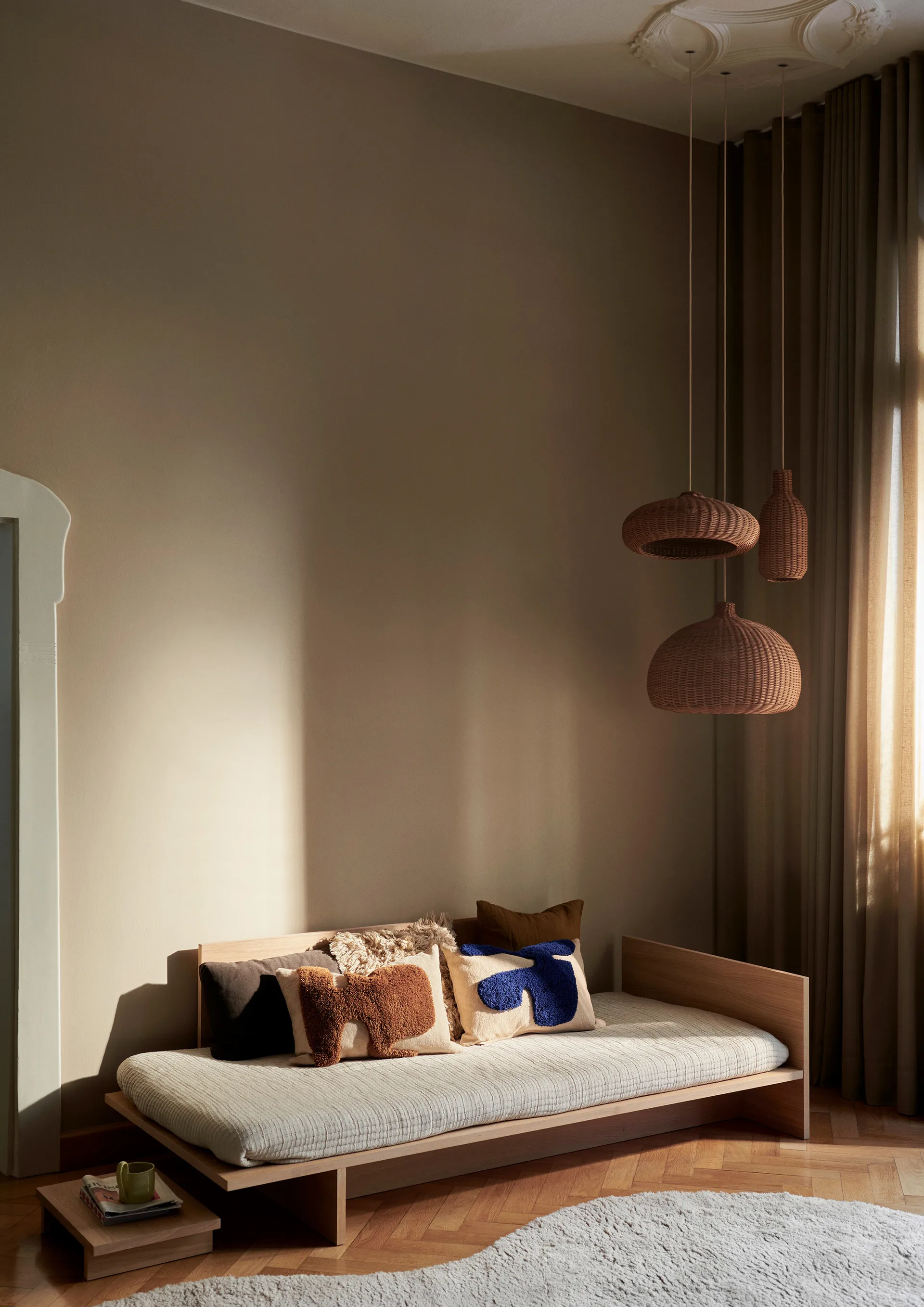 Coussin rectangulaire Lay 40x60 cm, Sable / Laminaire sucrée Ferm Living