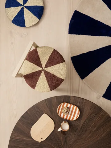 Coussin rond Arch Ø40 cm - Dark brick-Off white - Ferm Living