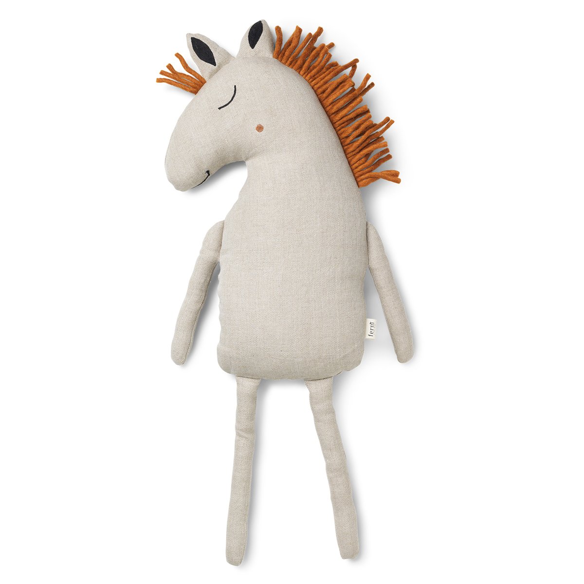 ferm LIVING Coussin Safari cheval Beige | Design Scandinave | Accessoires pour chambre d'enfants | Blanc