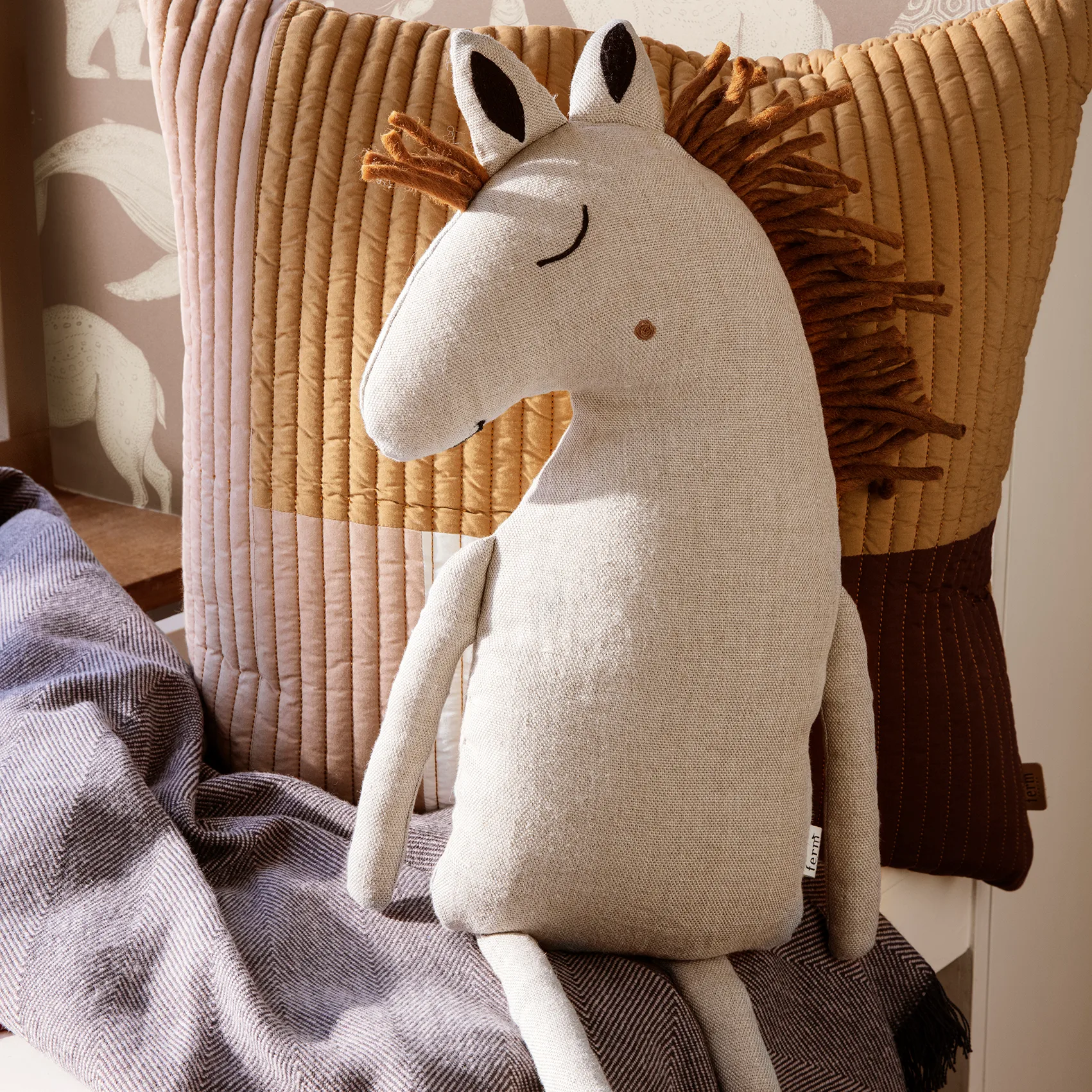 Coussin Safari cheval, Beige Ferm Living