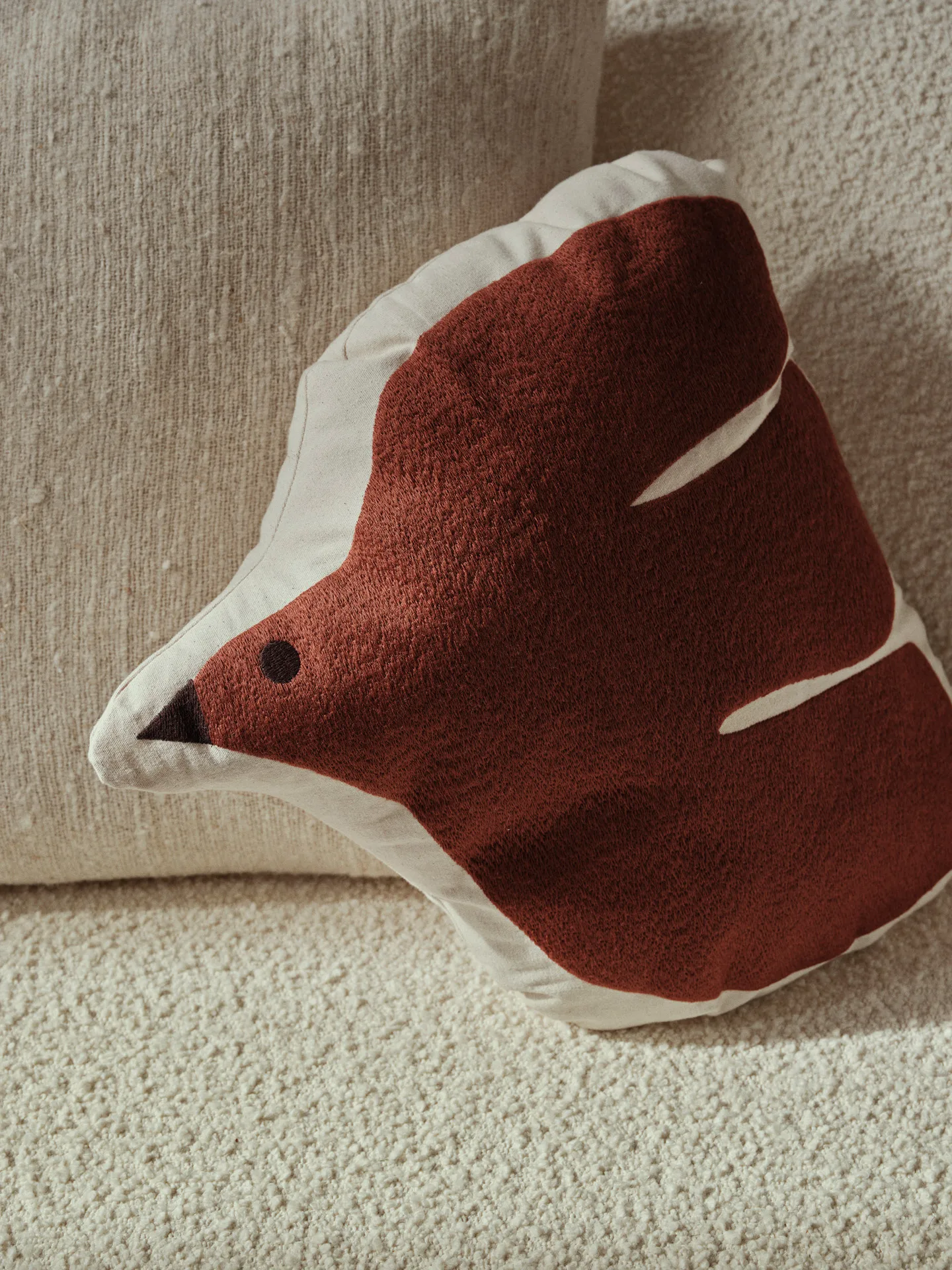 Coussin Swif bird 40x40 cm, Baked Clay Ferm Living