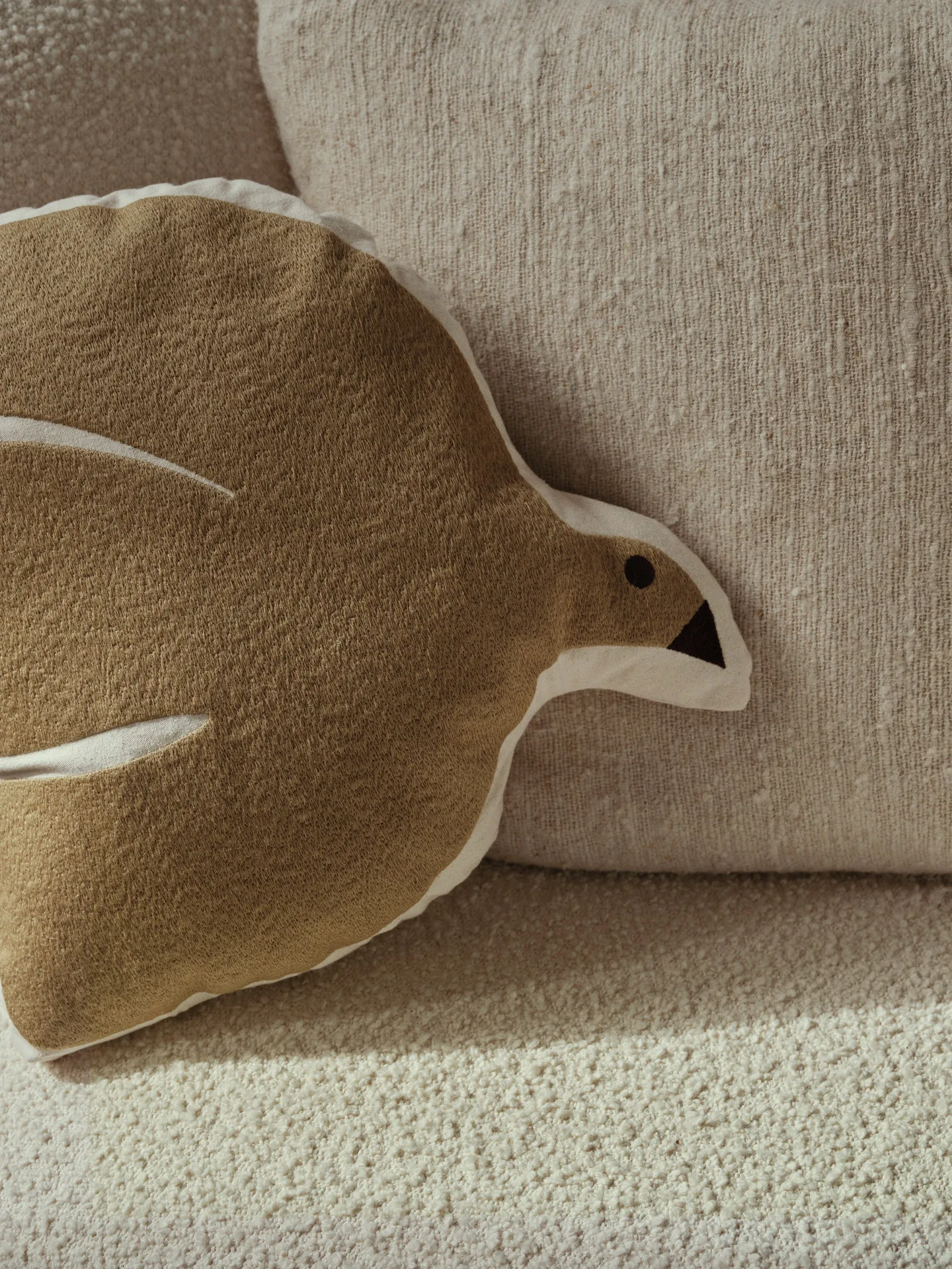 Coussin Swif bird 40x40 cm, Silver Fern Ferm Living