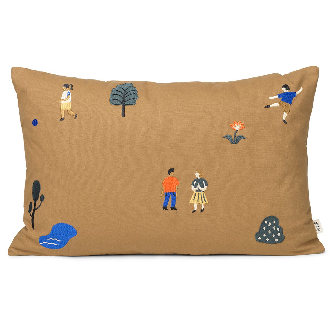 ferm LIVING Coussin The Park 40x60 cm Sugar kelp | Design Scandinave | Coussins | Marron