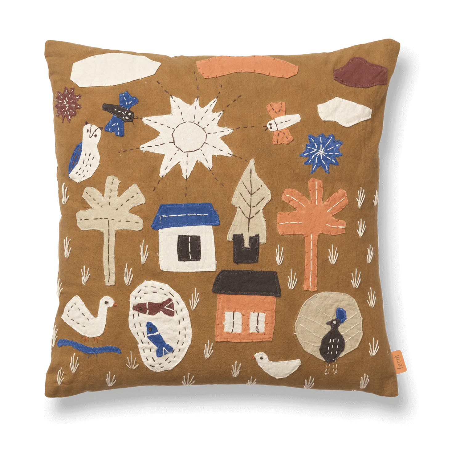Coussin Village 40x40 cm, Sucre Kelp Ferm Living