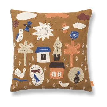 Coussin Village 40x40 cm - Sucre Kelp - Ferm Living