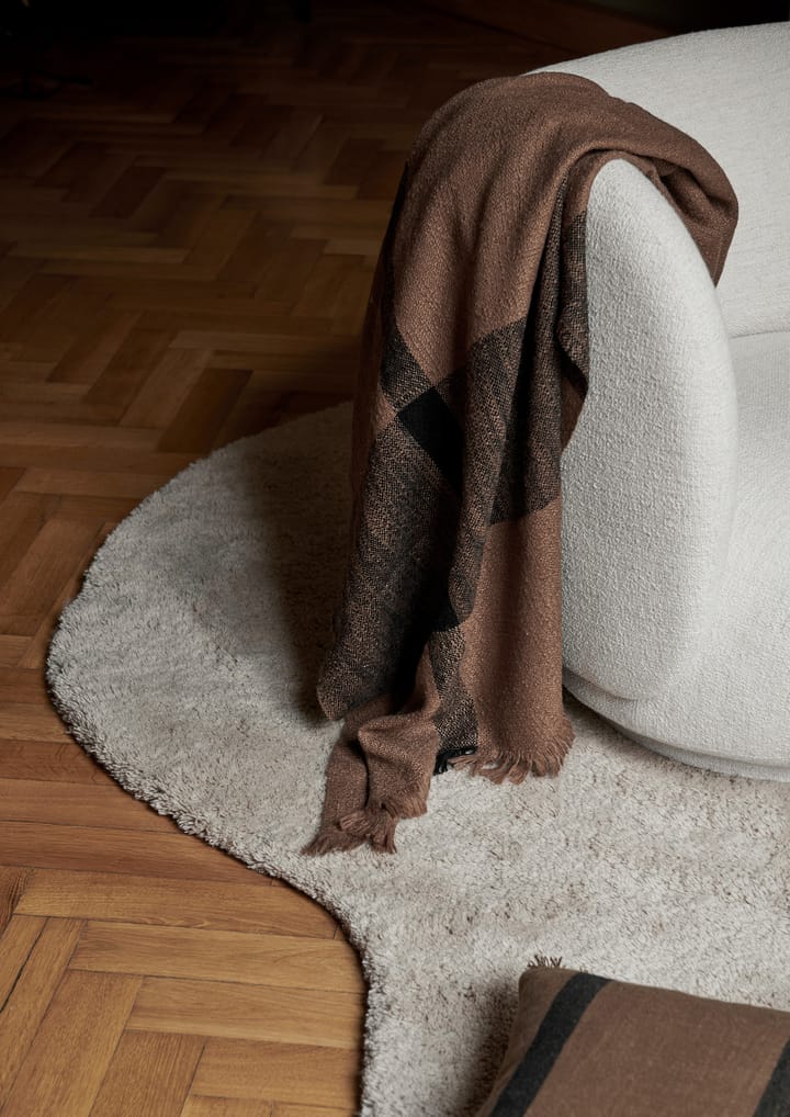 Couverture en laine Dry 120x180 cm, Laminaire sucrée/Noir Ferm Living