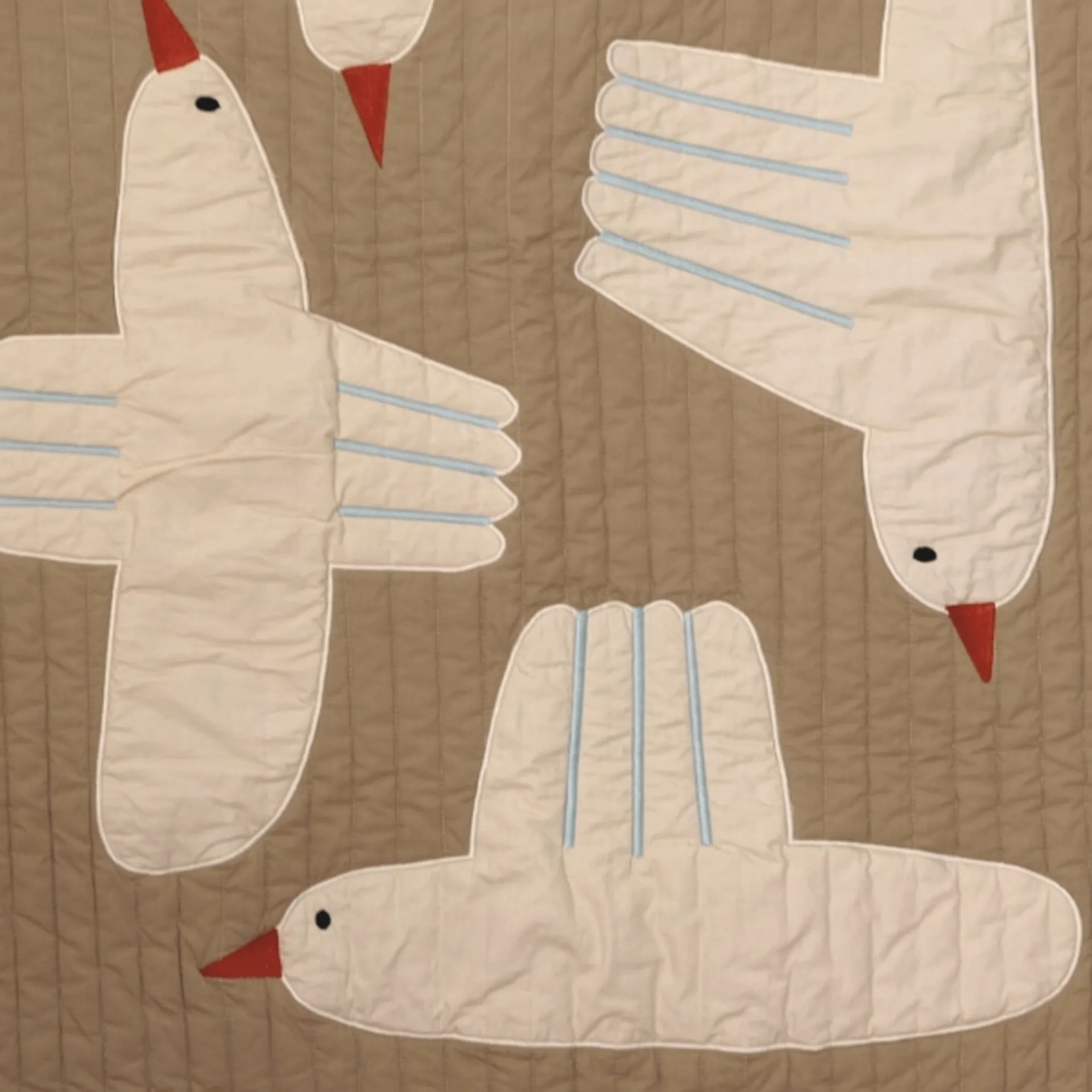 Couverture matelassée Bird, Beige Ferm Living