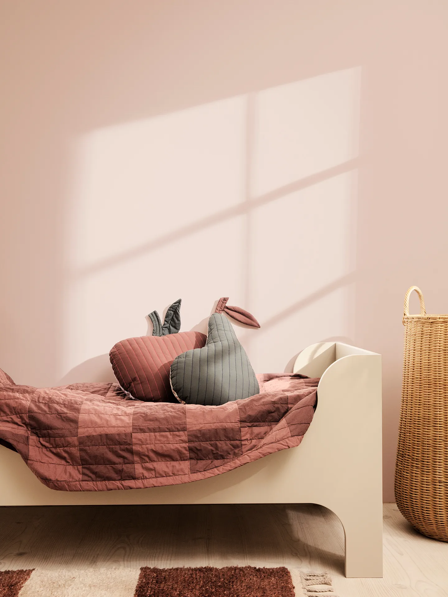 Couverture matelassée Duo 90x187 cm, Red Brown Tonal Ferm Living