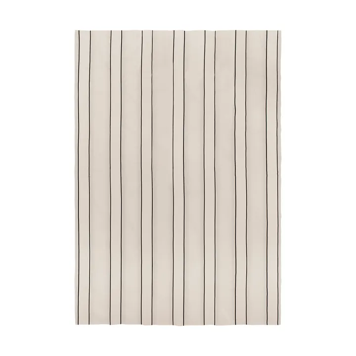 Couvre-lit Twill - Off-white-noir, 180x260 cm - Ferm Living