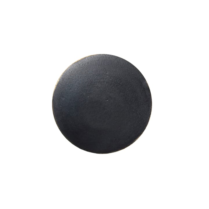Crochet bouton Flat Circle noir-laiton, Ø4 cm Ferm Living