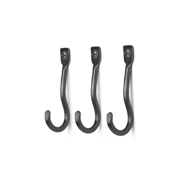 Crochet Curvature Lot de 3 - Laiton noir - Ferm Living