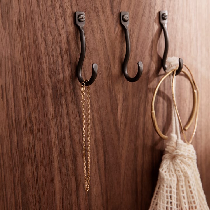 Crochet Curvature Lot de 3, Laiton noir Ferm Living