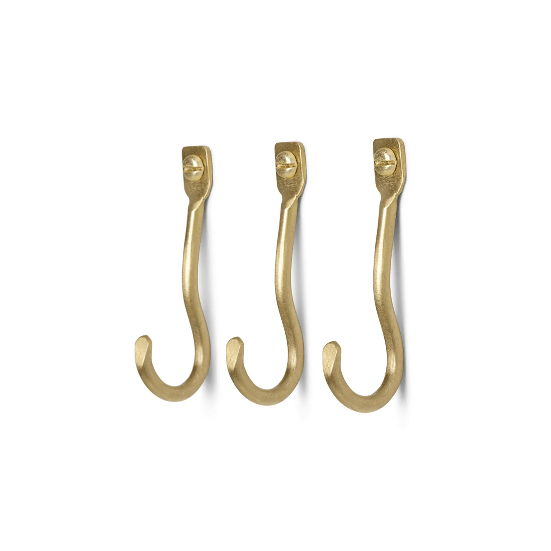 Crochet Curvature Lot de 3, Laiton Ferm Living
