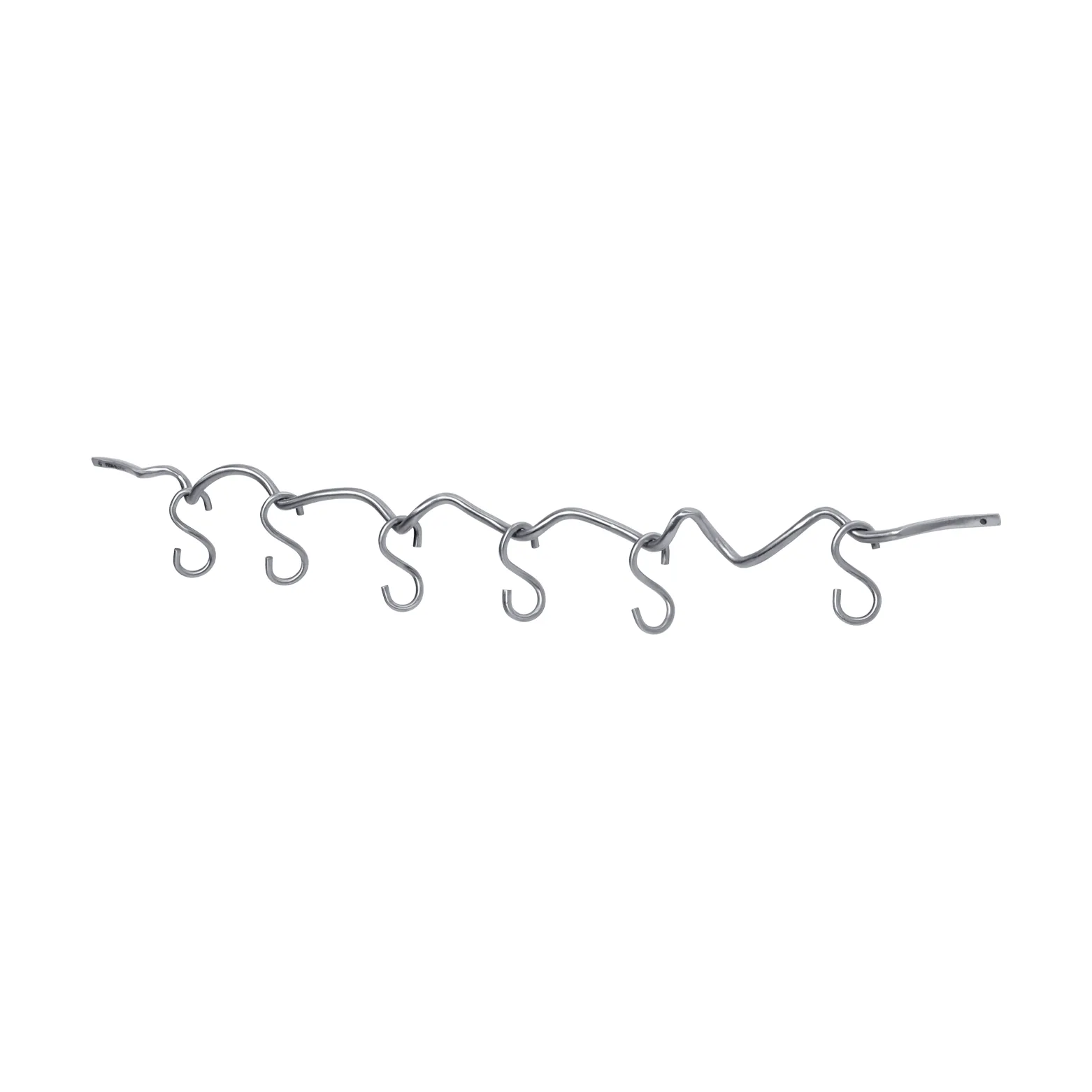 Curvature rail mural avec 6 crochets, Acier inoxydable Ferm Living