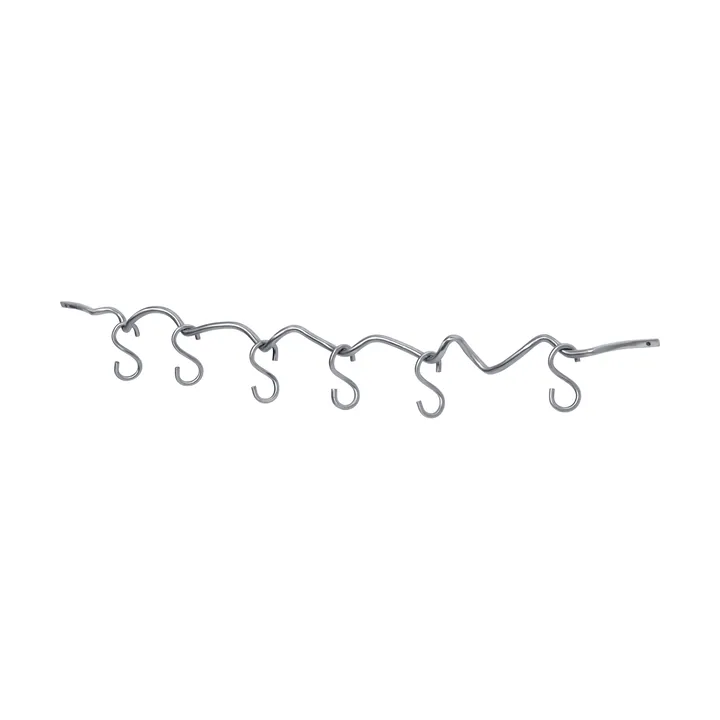 Curvature rail mural avec 6 crochets - Acier inoxydable - Ferm Living