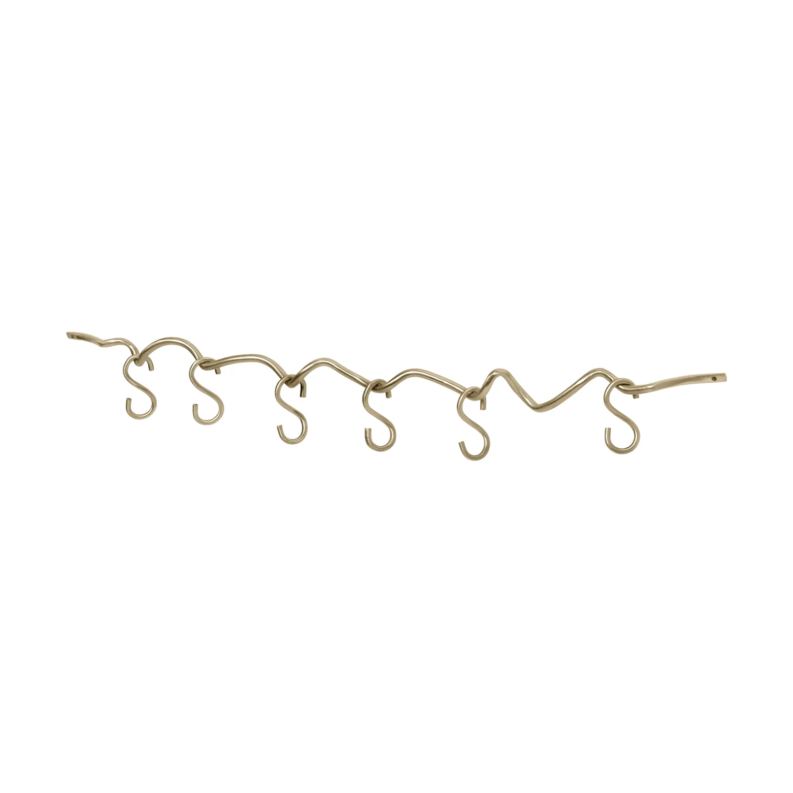 Curvature rail mural avec 6 crochets, Laiton Ferm Living
