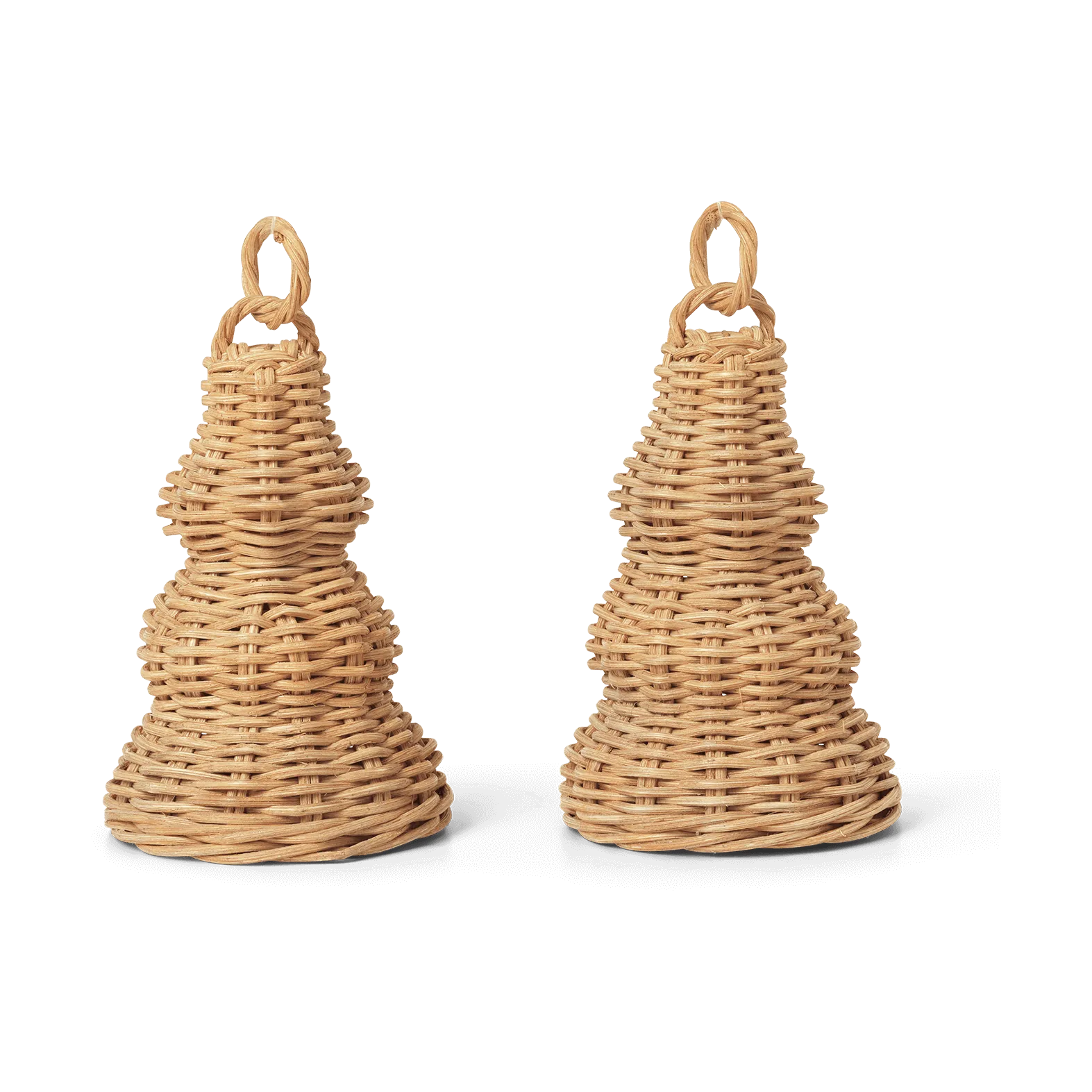 Décoration de Noël Braided Bell Baubles Lot de 2, Natural Ferm Living