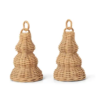 Décoration de Noël Braided Bell Baubles Lot de 2 - Natural - Ferm Living
