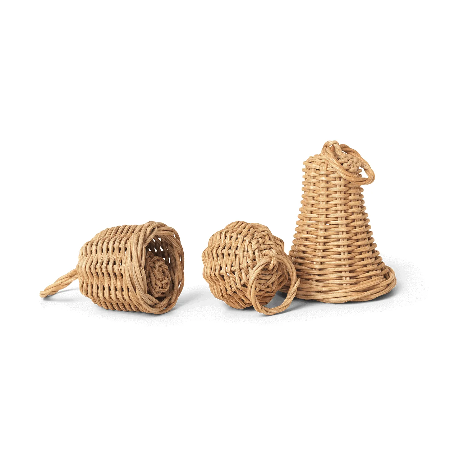 Décoration de Noël Braided Bell Baubles Lot de 3, Natural Ferm Living