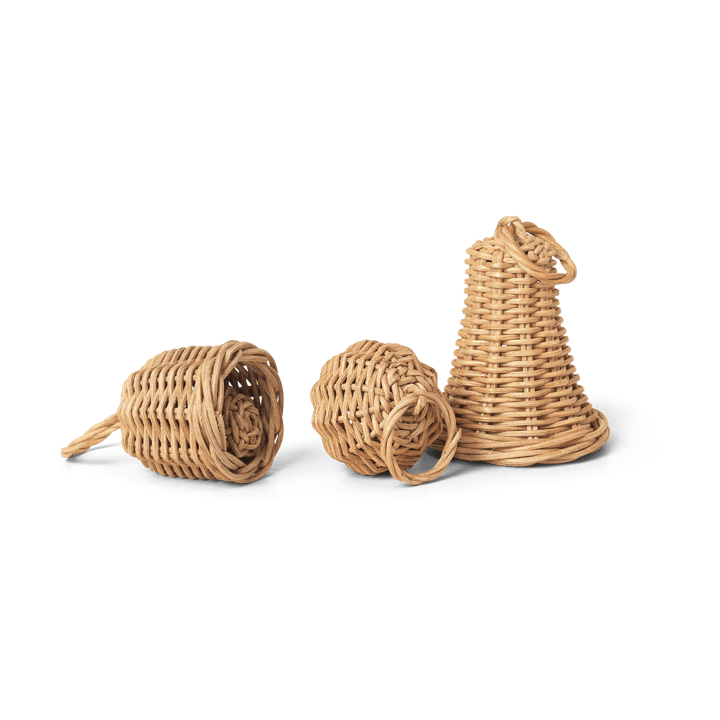 Décoration de Noël Braided Bell Baubles Lot de 3, Natural Ferm Living