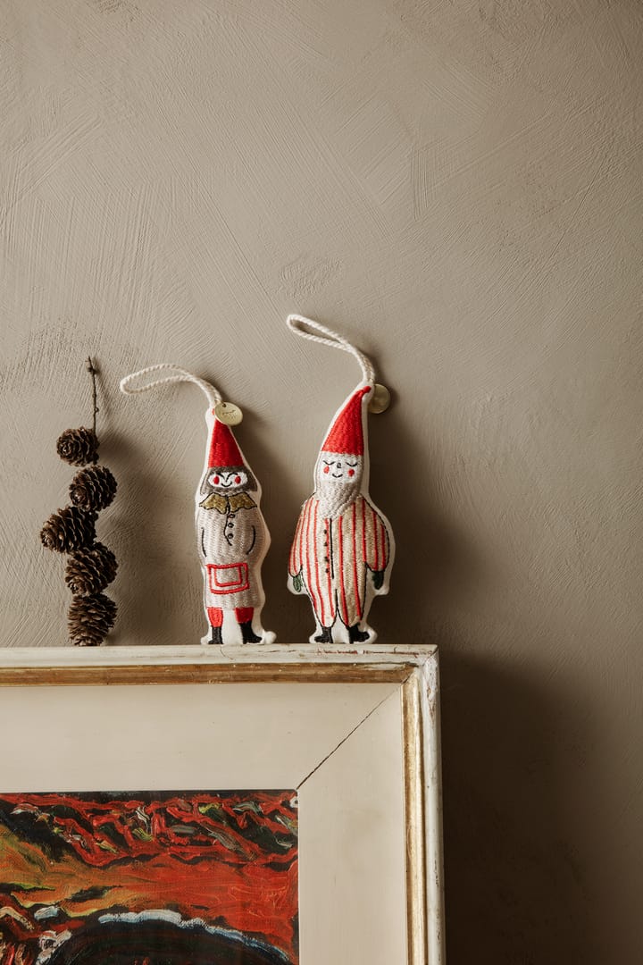 Décoration de Noël Elf pair 13,5 cm Lot de 2 - Striped - ferm LIVING