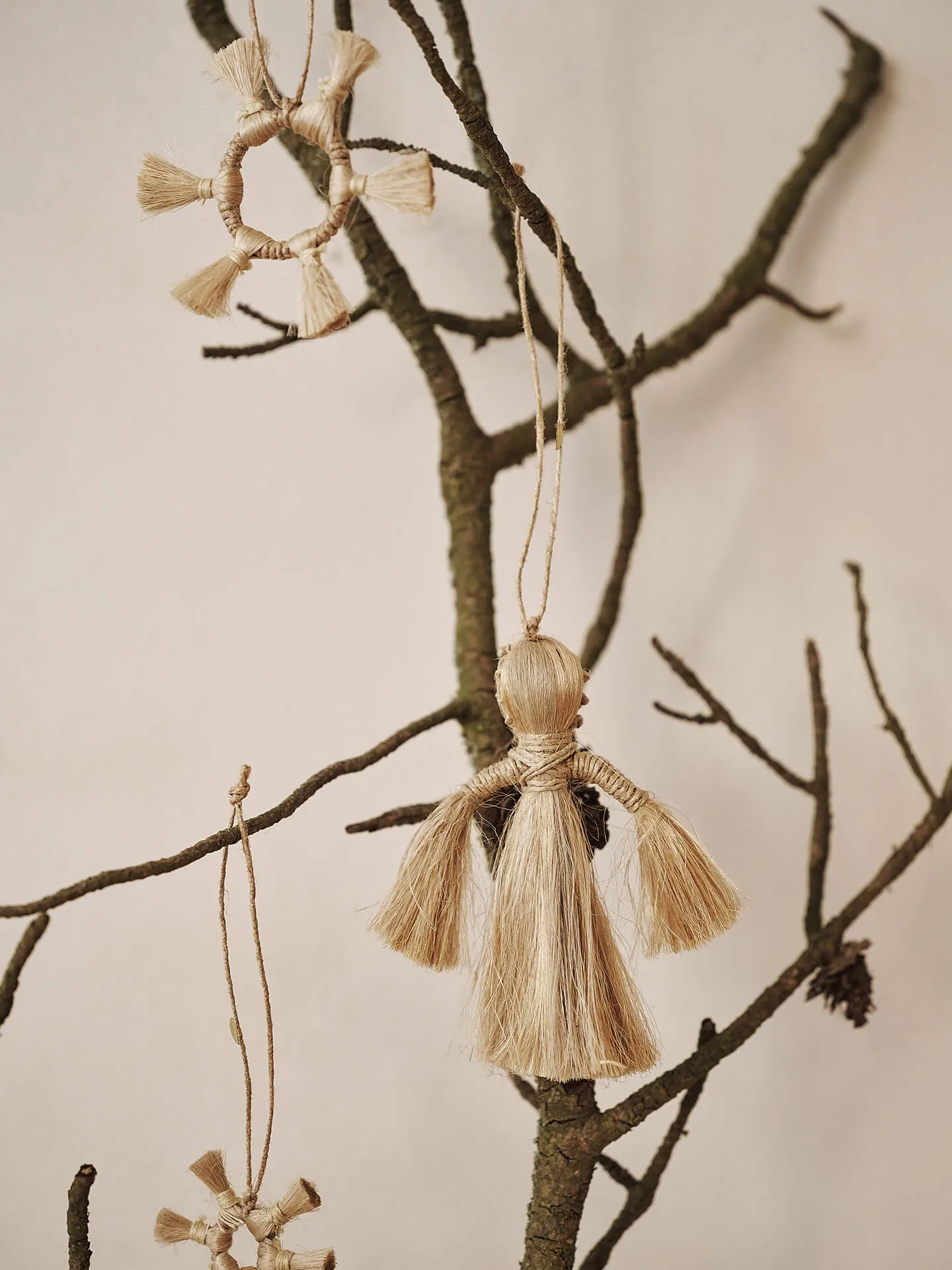 Décoration de Noël Ferm Living Jute Stars 3 Pièces, Natural Ferm Living