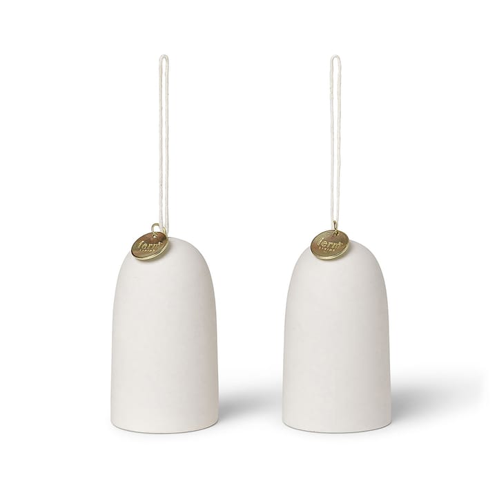 Décoration de Noël horloge Bell Ø4 cm Lot de 2  - Off-white - Ferm LIVING