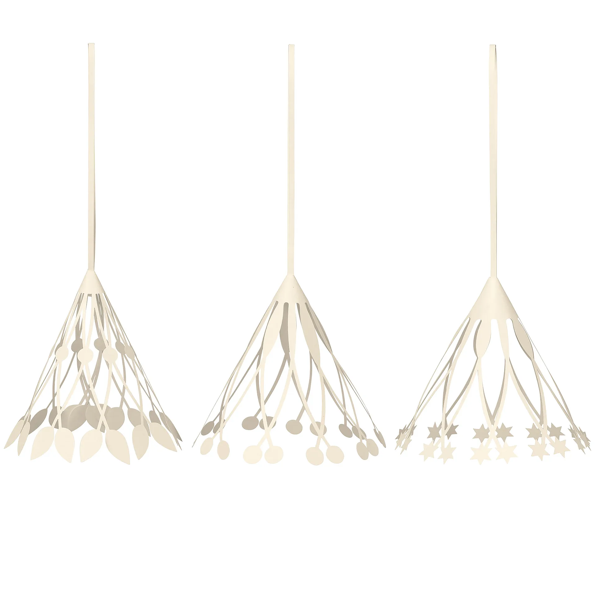 Décoration de Noël Paper tassels Ø10 cm Lot de 3, Off-white Ferm Living