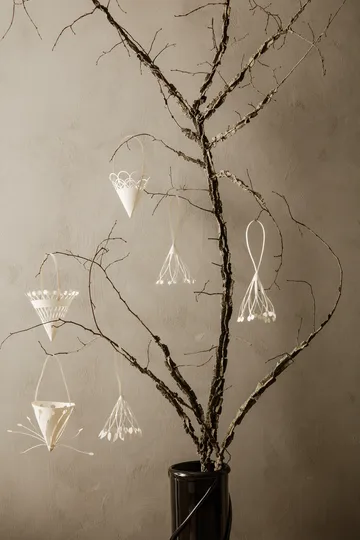 Décoration de Noël Paper tassels Ø10 cm Lot de 3 - Off-white - Ferm Living